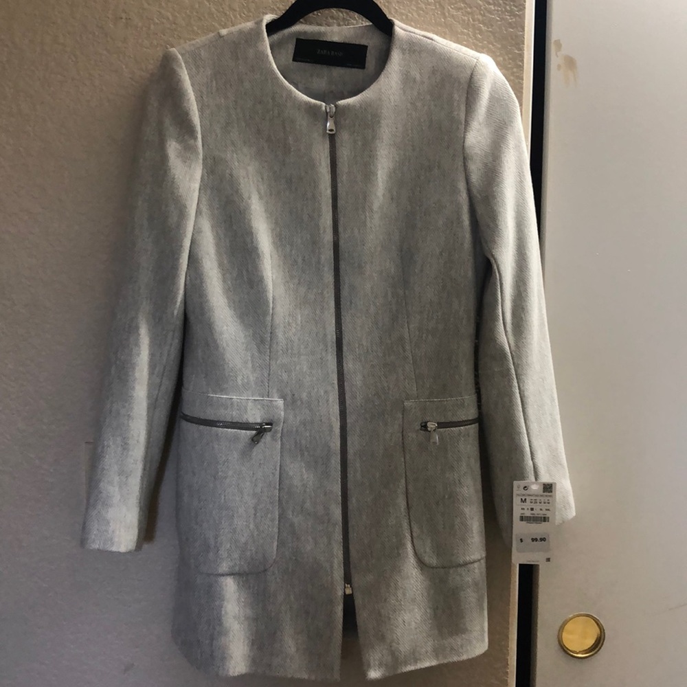 Zara Zippered Frock Coat